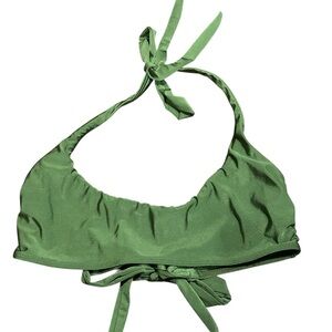Good American Green Halter Bikini Top sz 4